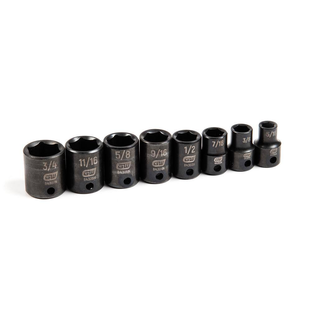 GEARWRENCH 29-Piece SAE 3/8 in., 1/2 in. Impact Socket Tray Set