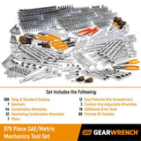 GEARWRENCH 1/4 in., 3/8 in. and 1/2 in. Drive Master Mechanics Tool Set (579-Piece)