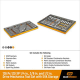 GEARWRENCH 120XP 1/4 in., 3/8 in. and 1/2 in. Drive Mechanics Tool Set with EVA Storage (126-Pieces)