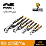 GEARWRENCH 6 in., 8 in., 10 in., 12 in. PITBULL Auto-Bite, Tongue and Groove Pliers, Dual Material (4-Piece)