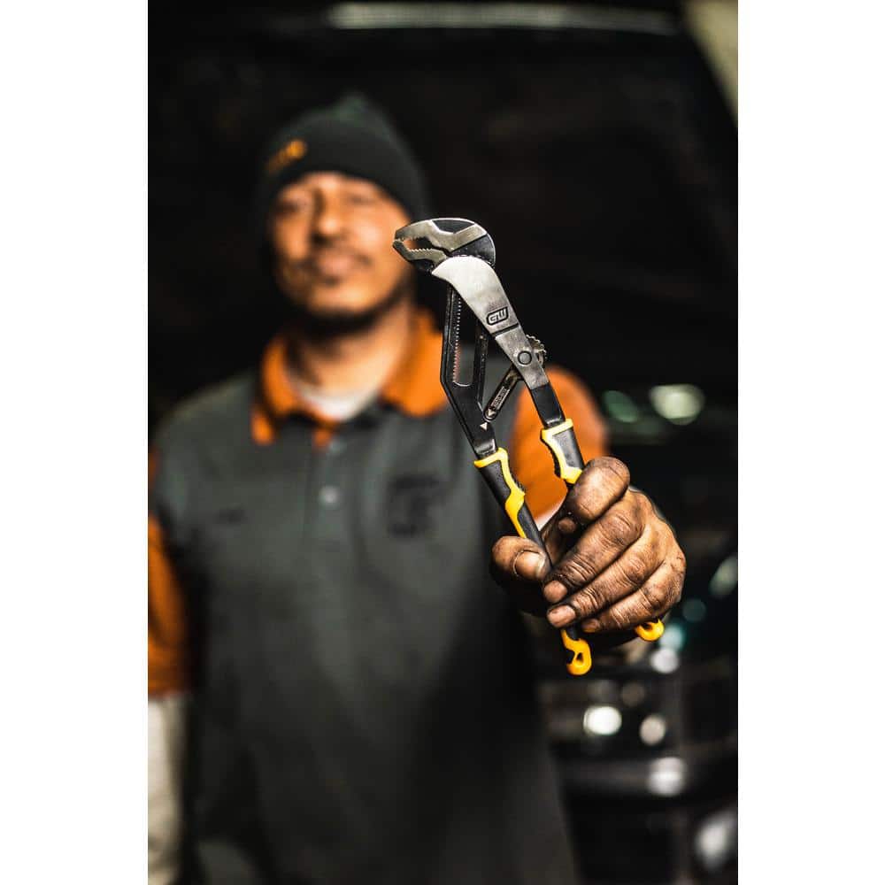 GEARWRENCH 6 in., 8 in., 10 in., 12 in. PITBULL Auto-Bite, Tongue and Groove Pliers, Dual Material (4-Piece)