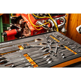 GEARWRENCH 21-Piece 72T SAE Standard and Stubby Ratcheting Wrench Set with EVA Foam Tray