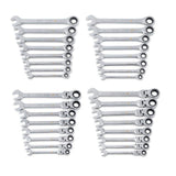 GEARWRENCH Master Standard and Flex Head SAE/MM Combination Ratcheting Wrench Set (32-Piece)