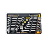 GEARWRENCH SAE/MM 90-Tooth Pro Combination Ratcheting Wrench Tool Set with Tray (18-Piece)
