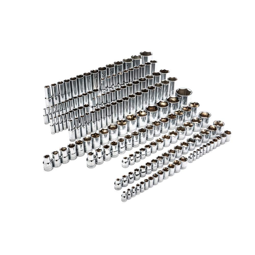 GEARWRENCH 1/4 in., 3/8 in. and 1/2 in. Drive 6-Point SAE/Metric Master Socket Set (163-Piece)