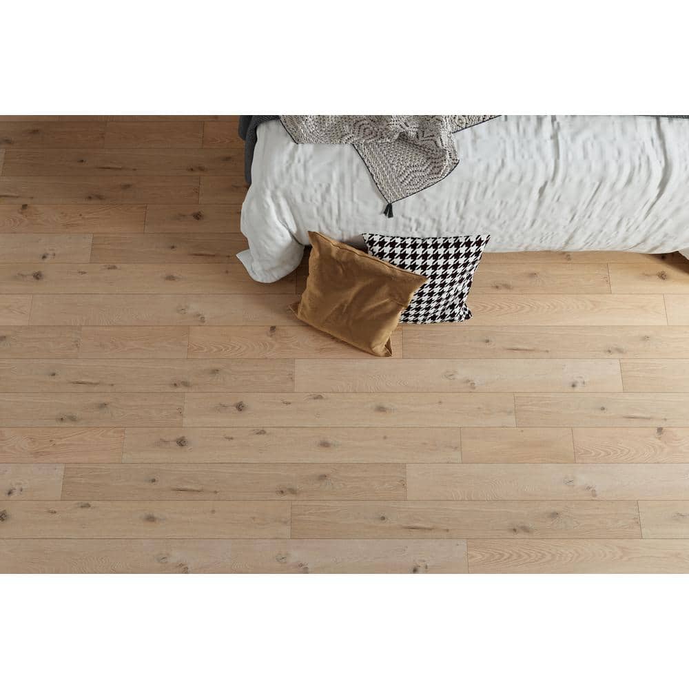 ACQUA FLOORS Geneva Oak 1/4 in. T x 5 in. W Click Lock Wire Brushed Engineered Hardwood Flooring (16.7 sq.ft./case)
