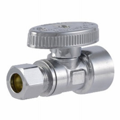 SharkBite Brass 1/2-in FIP x 3/8-in OD Compression Quarter-Turn Valve