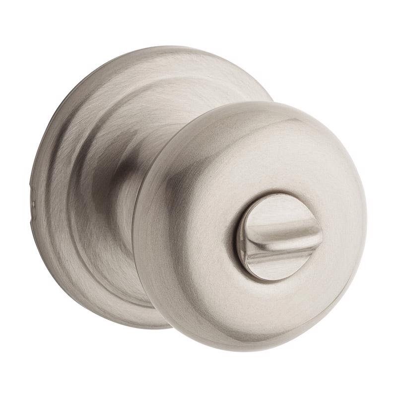 Kwikset Juno Satin Nickel Privacy Lockset, ANSI/BHMA Grade 2, fits 1-3/8 to 1-3/4 in doors