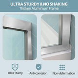 Getpro 44 in.-48 in. W x 72 in. H Double Sliding Framed Alcove Shower Door in Brushed Nickel with 1/4 in. (6 mm) Clear Glass