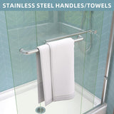 Getpro 44 in.-48 in. W x 72 in. H Double Sliding Framed Alcove Shower Door in Brushed Nickel with 1/4 in. (6 mm) Clear Glass
