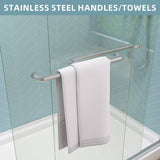 Getpro 50 in.-54 in. W x 72 in. H Double Sliding Framed Alcove Bypass Shower Door in Brushed Nickel with 1/4 in. Clear Glass