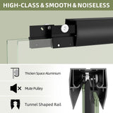 Getpro 50 in.-54 in. W x 72 in. H Double Sliding Framed Shower Door in Matte Black with 1/4 in. (6 mm) Clear Glass
