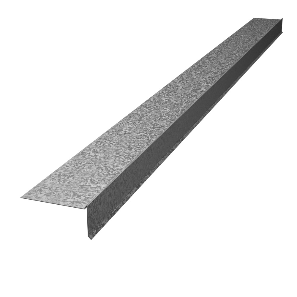 Able Sheet Metal 4 in. x 1/2 in. x 4 in. Galvanized Gravel Stop (10 ft.)