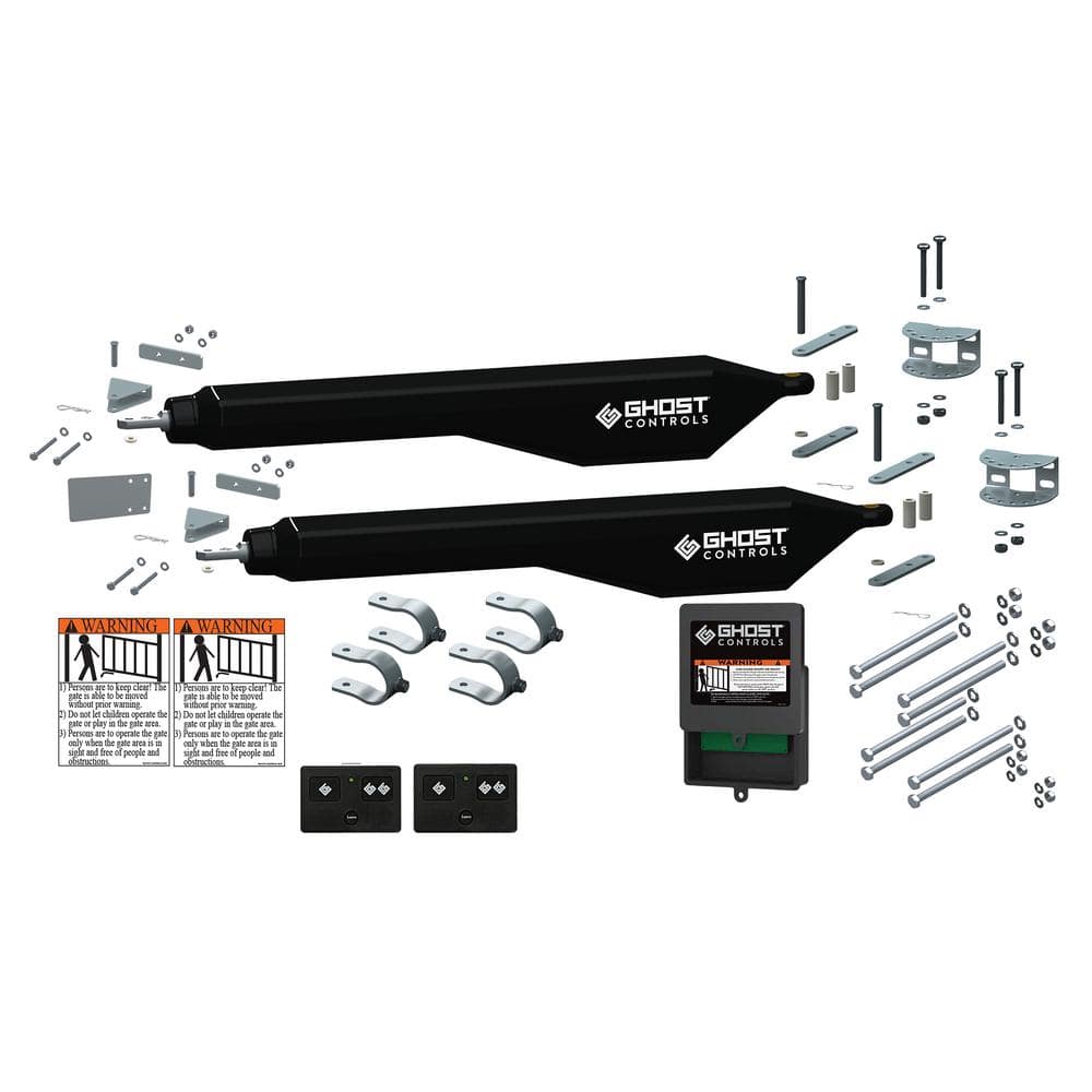 GHOST CONTROLS D-Series Dual Smart Ready Automatic Gate Kit with Tube Gate Brackets