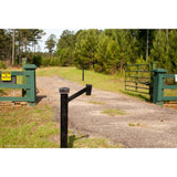 GHOST CONTROLS Black Powder-Coated Aluminum Outdoor Mounting Pedestal for Automatic Gate Opener Keypads