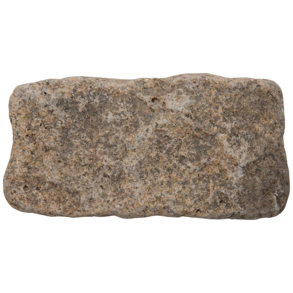 MSI Giallo Fantasia 4 in. x 8 in. Tumbled Granite Cobbles, 450 Pieces per Pallet