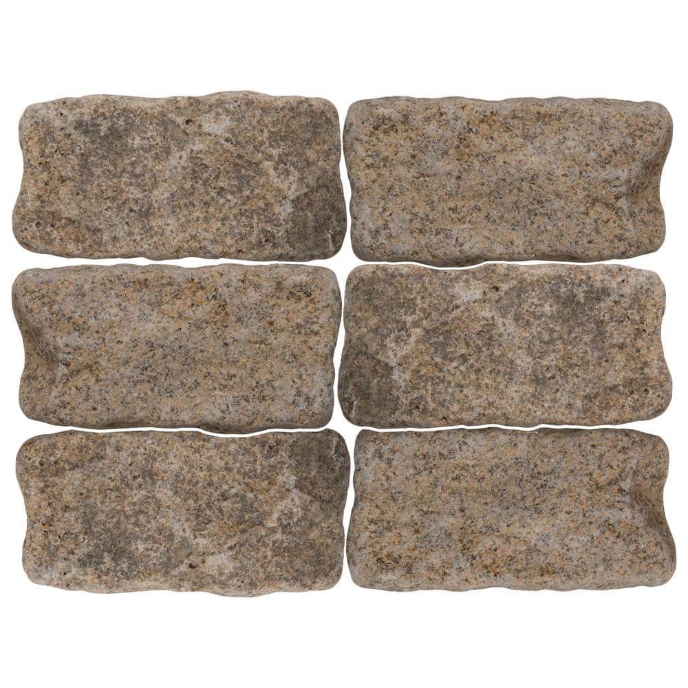 MSI Giallo Fantasia 4 in. x 8 in. Tumbled Granite Cobbles (450 Pieces/100 sq. ft./Pallet)