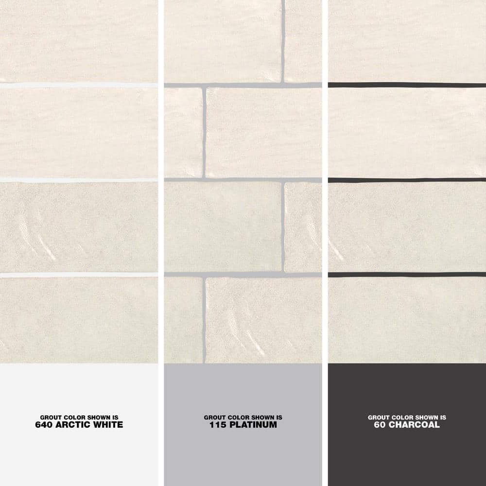 Amagansett Gin White 2 in. x 8 in. Mixed Finish Ceramic Subway Wall Tile (5.38 sq. ft. / case)