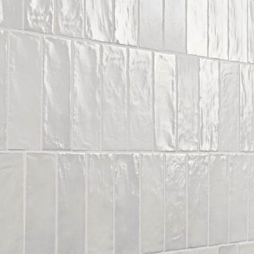 Ivy Hill Tile Amagansett White 2 in. x 8 in. 9 mm Satin Ceramic Wall Tile (5.38 sq. ft. / box)