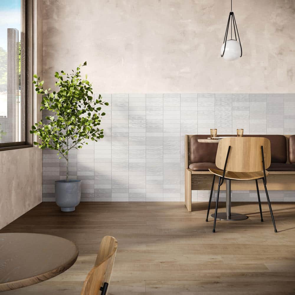 Ivy Hill Tile Amagansett White 2 in. x 8 in. 9 mm Satin Ceramic Wall Tile (5.38 sq. ft. / box)