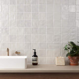 Ivy Hill Tile Amagansett White 4 in. x 4 in. 9mm Satin Ceramic Wall Tile (5.38 sq. ft. / box)