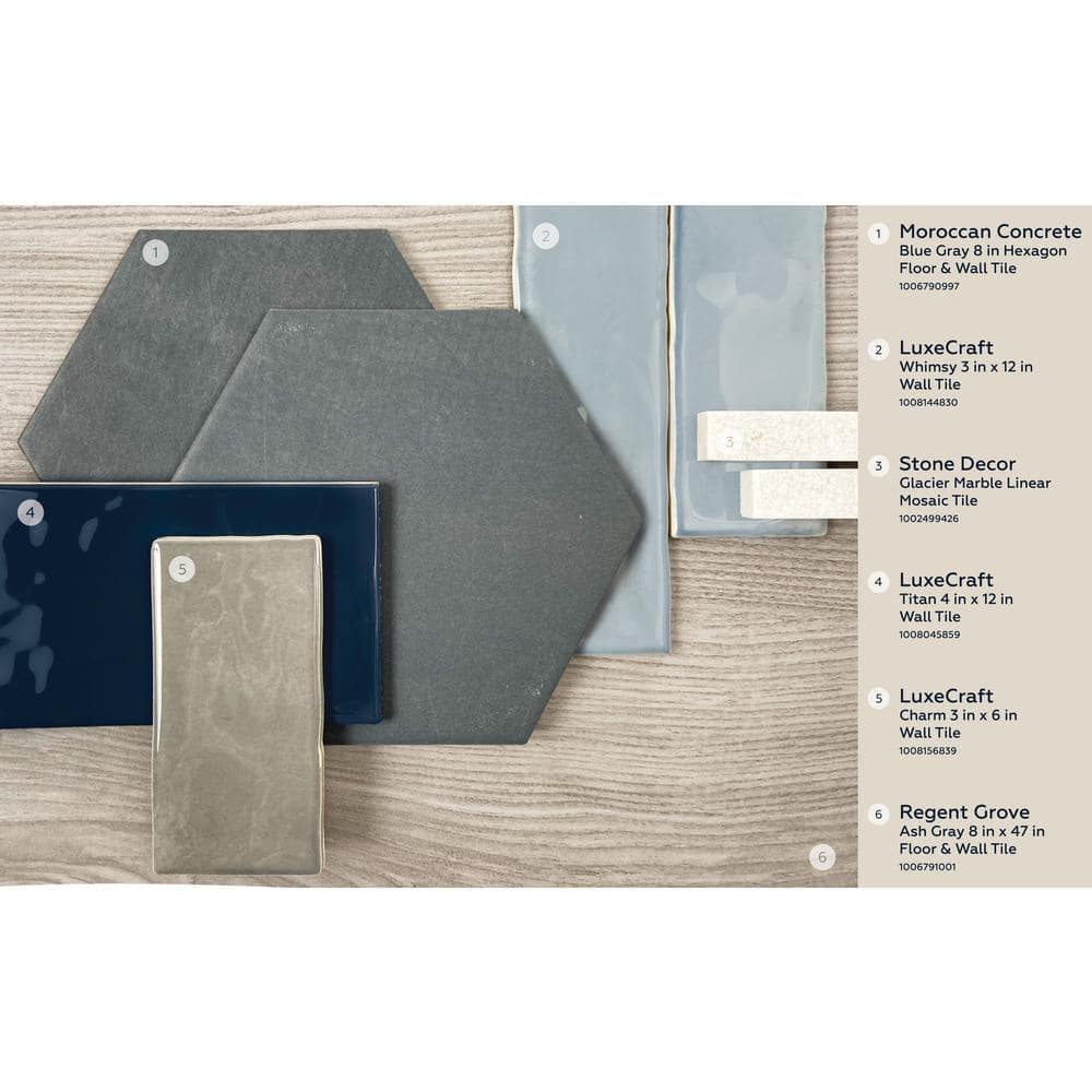 Daltile Stone Decor Glacier 12 in. x 14 in. x 10 mm Marble Linear Mosaic Floor and Wall Tile (1 sq. ft./ piece)