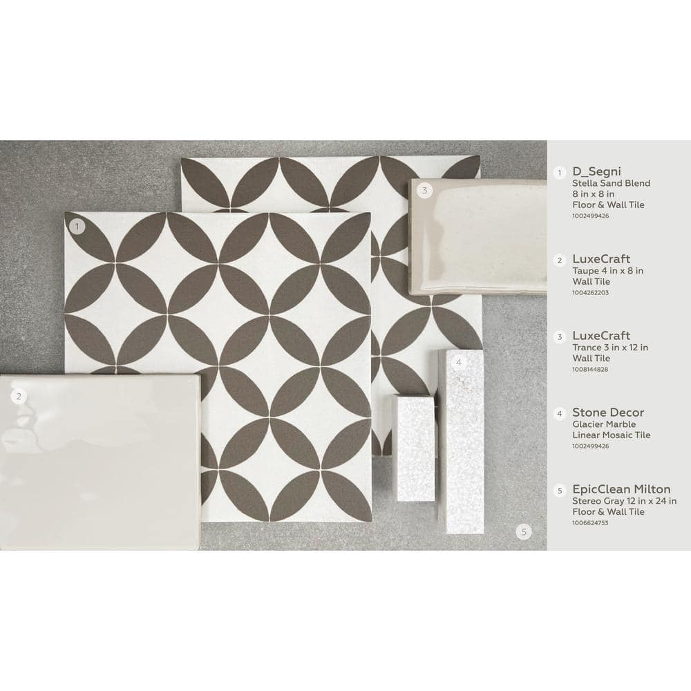Daltile Stone Decor Glacier 12 in. x 14 in. x 10 mm Marble Linear Mosaic Floor and Wall Tile (1 sq. ft./Each)