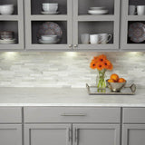 Daltile Stone Decor Glacier 12 in. x 14 in. x 10 mm Marble Linear Mosaic Floor and Wall Tile (1 sq. ft./Each)