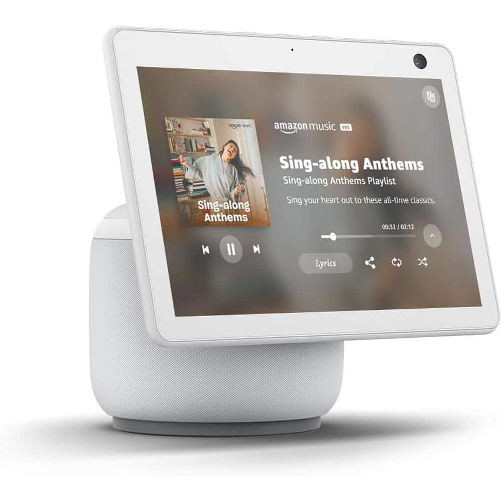 Amazon Echo Show 10 (3rd Gen) HD Smart Display with Motion and Alexa in Glacier White