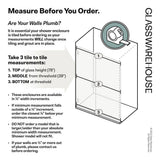 Glass Warehouse Illume 56.25 in. W x 78 in. H Wall Hinged Frameless Shower Door in Brushed Bronze with Clear Glass