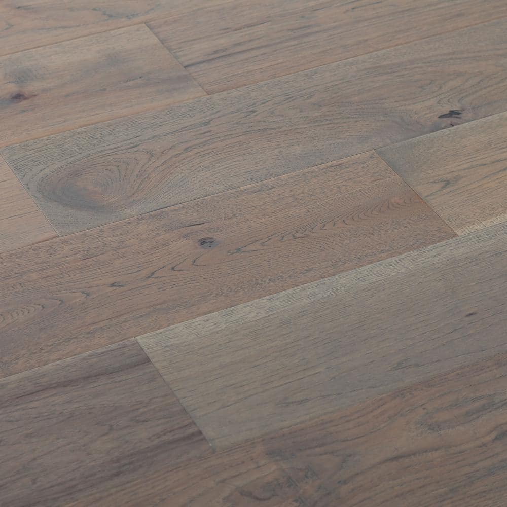 NATU Glazed Brushed Hickory 3/8 in. T x 7.5 in. W Click Lock Wire Brushed Engineered Hardwood Flooring (19.4 sq.ft./case)