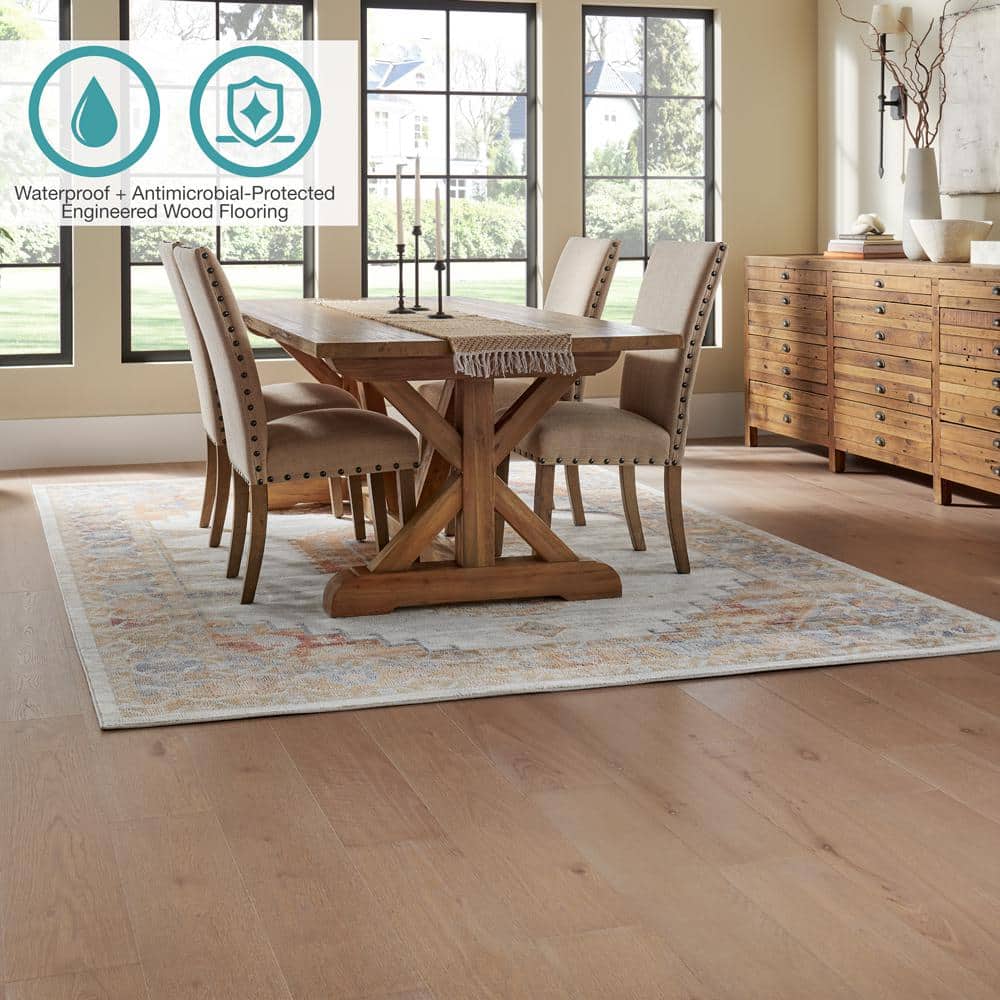 Pergo Defense+ Glen Canyon Oak 3/8 in. T x 7.5 in. W Click Lock Engineered Hardwood Flooring (24.54 sq. ft./Case)