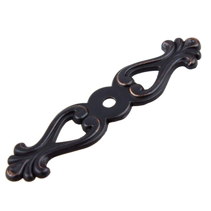 GlideRite 3-1/4 in. Oil Rubbed Bronze Classic Cabinet Knob Backplate (10-Pack)