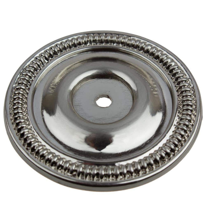 GlideRite 2-1/2 in. Satin Nickel Round Classic Cabinet Knob Backplate, 10-Pack
