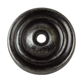 GlideRite 1-1/2 in. Weathered Nickel Round Thin Classic Cabinet Knob Backplate (10-Pack)