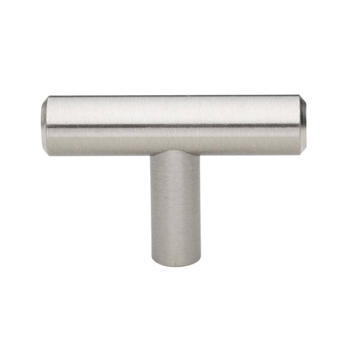 GlideRite 2 in. Solid Steel T-Bar Handle Knobs, Stainless Steel Finish (10-Pack)