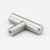 GlideRite 2 in. Solid Steel T-Bar Handle Knobs, Stainless Steel Finish (10-Pack)