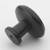 GlideRite 1-1/8 in. Dia Matte Black Round Ring Cabinet Knob (10-Pack)