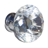 GlideRite 1-1/8 in. Dia Clear K9 Crystal Diamond Shape Cabinet Knob (10-Pack)