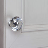 GlideRite 1-1/8 in. Dia Clear K9 Crystal Diamond Shape Cabinet Knob (10-Pack)