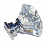 GlideRite 1-1/8 in. Dia Clear K9 Crystal Diamond Shape Cabinet Knob (10-Pack)