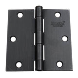 GlideRite 3-1/2 in. Oil Rubbed Bronze Steel Door Hinges, Square Radius, with Screws (12-Pack)