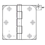 GlideRite 3-1/2 in. Satin Nickel Steel Door Hinge, 1/4 in. Corner Radius with Screws (12-Pack)