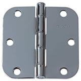 GlideRite 3-1/2 in. Polished Chrome Steel Door Hinges, 5/8 in. Corner Radius with Screws (48-Pack)