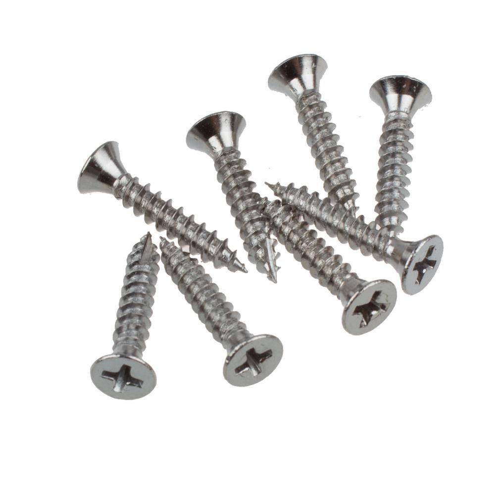 GlideRite 4 in. Polished Chrome Steel Door Hinge, 5/8 in. Corner Radius with Screws (12-Pack)