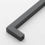 GlideRite 5 in. Matte Black Solid Square Slim Cabinet Drawer Bar Pulls (10-Pack)