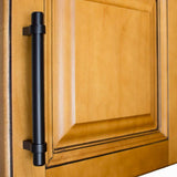 GlideRite 5 in. Matte Black Euro Style Solid Cabinet Drawer Bar Pulls (10-Pack)