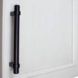 GlideRite 5 in. Matte Black Euro Style Solid Cabinet Drawer Bar Pulls (10-Pack)