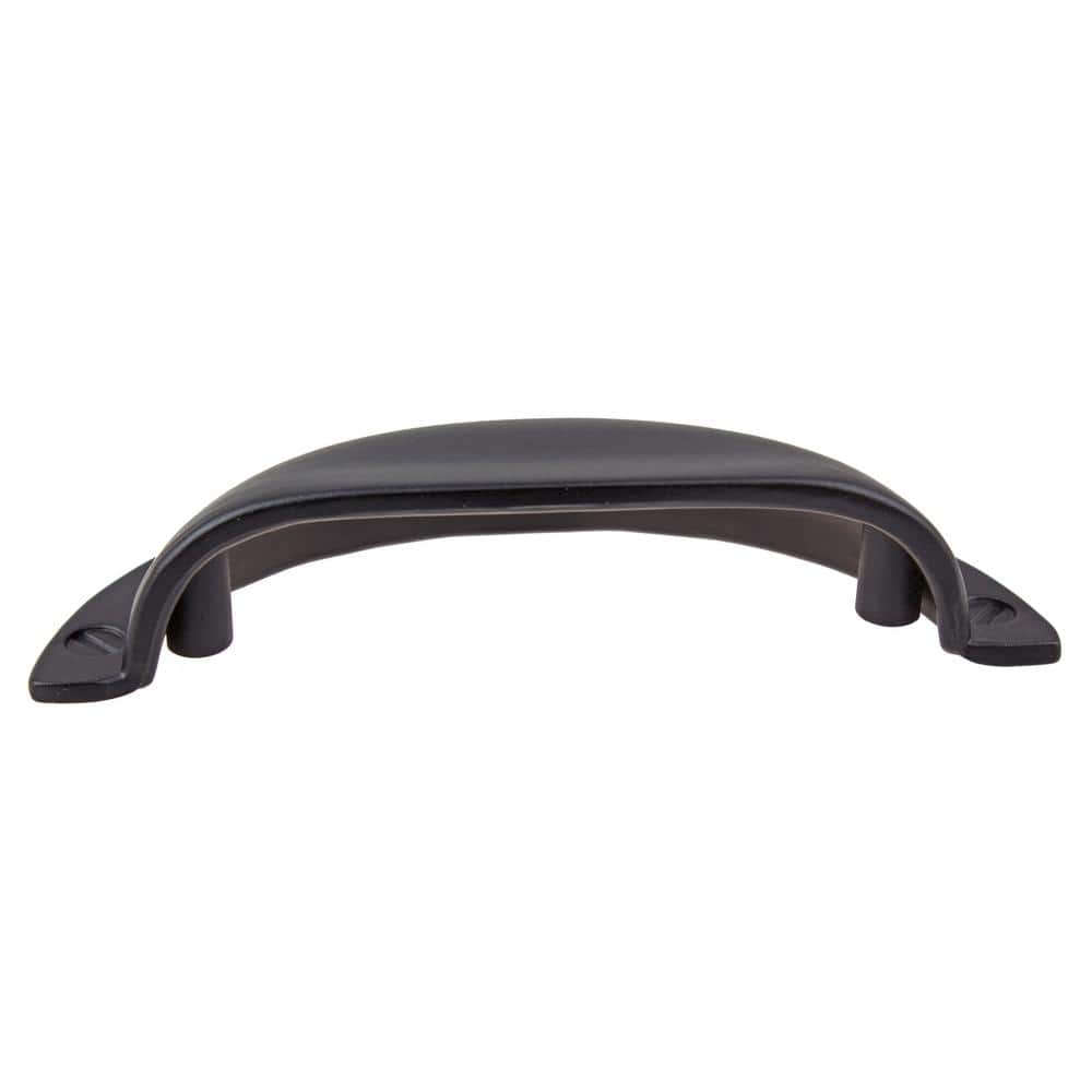 GlideRite 2-1/2 in. Center-to-Center Matte Black Bin Cabinet Pull (10-Pack)