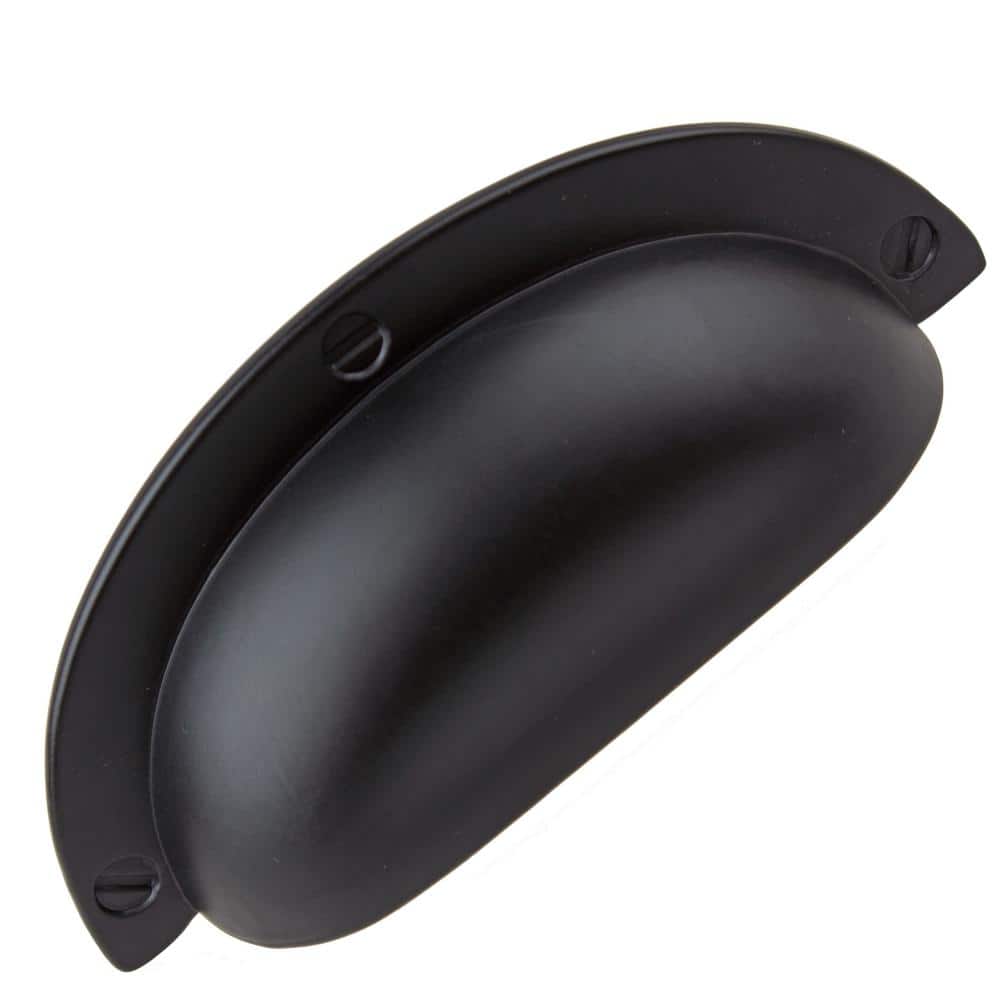 GlideRite 2-1/2 in. Center-to-Center Matte Black Bin Cabinet Pull (10-Pack)